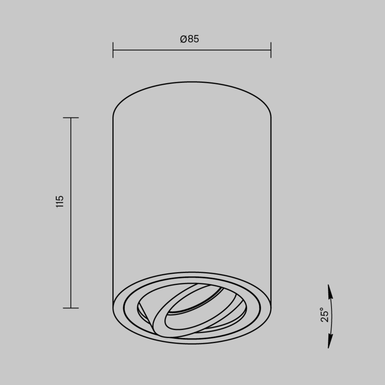 Потолочный светильник Technical C016CL-01W