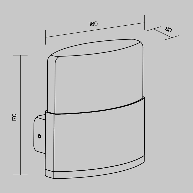 Настенный светильник (бра) Outdoor O442WL-L12GF3K1
