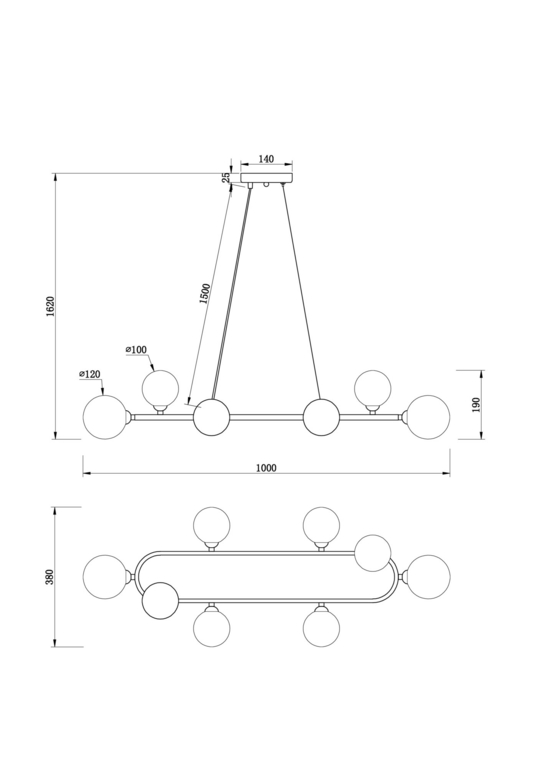 Подвесной светильник Freya FR5222PL-08B