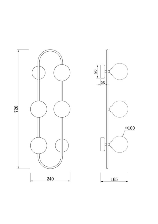 Настенный светильник (бра) Freya FR5233WL-04BS