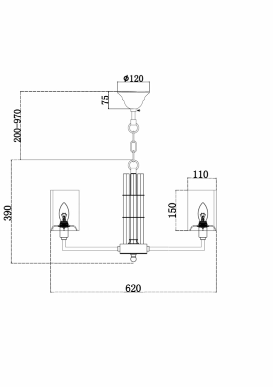 Подвесной светильник Maytoni H015PL-06G