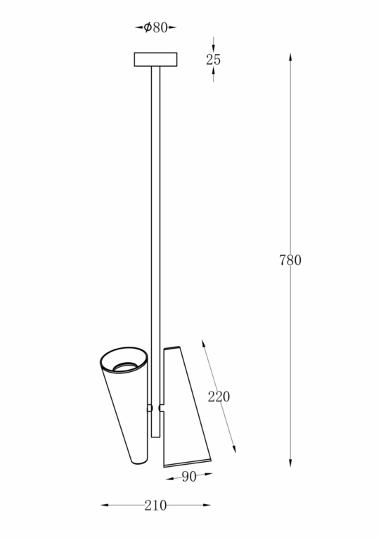 Подвесной светильник Maytoni MOD095PL-02W