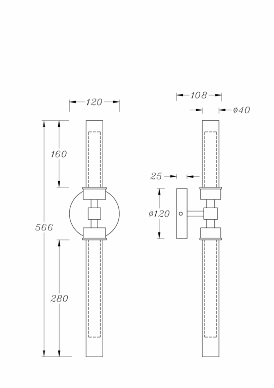 Настенный светильник (бра) Maytoni MOD116WL-L7B3K