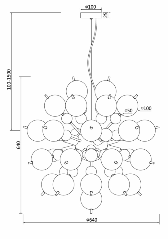 Подвесной светильник Maytoni MOD133PL-08BS