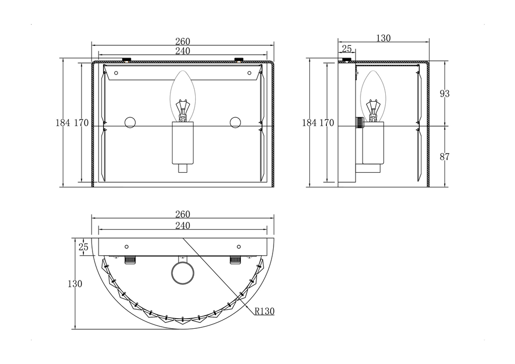 Настенный светильник (бра) Maytoni MOD313WL-01G