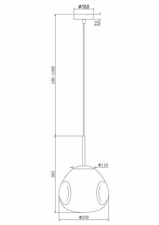 Подвесной светильник Maytoni P014PL-01G